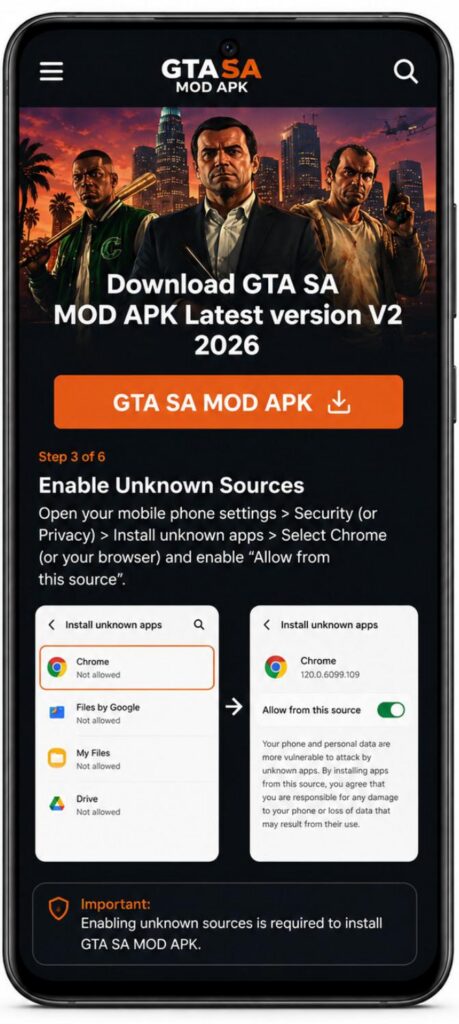 GTA SA MOD APK Latest version V2.11.277 2026 14 downloading step 3